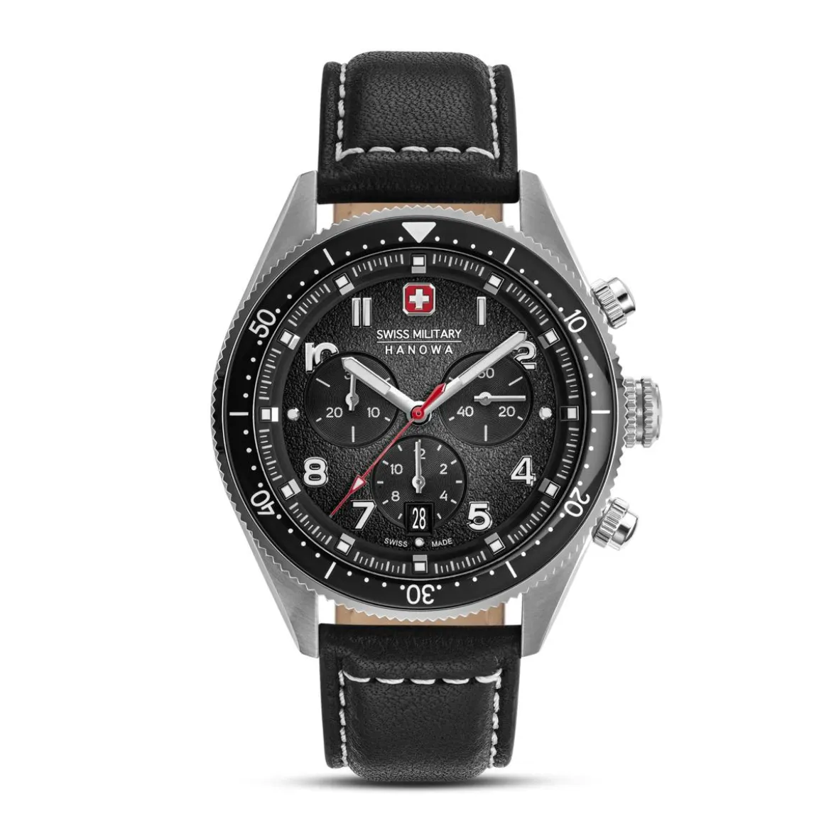 Swiss Military Hanowa Quarzuhr Greyhound Chrono schwarz Quarzuhr