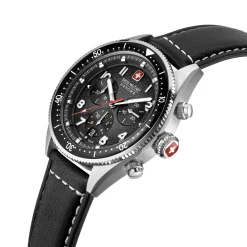Swiss Military Hanowa Quarzuhr Greyhound Chrono schwarz Quarzuhr