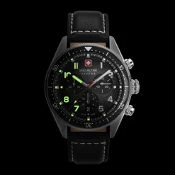 Swiss Military Hanowa Quarzuhr Greyhound Chrono schwarz Quarzuhr