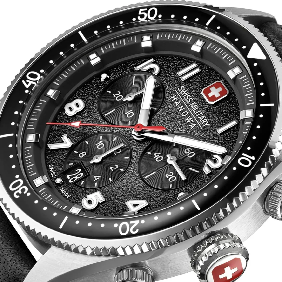 Swiss Military Hanowa Quarzuhr Greyhound Chrono schwarz Quarzuhr