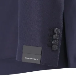 Tagliatore Sakko aus Seide blau Anzugjacke