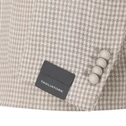 Tagliatore Sakko aus Woll-Seiden-Mix beige Anzugjacke
