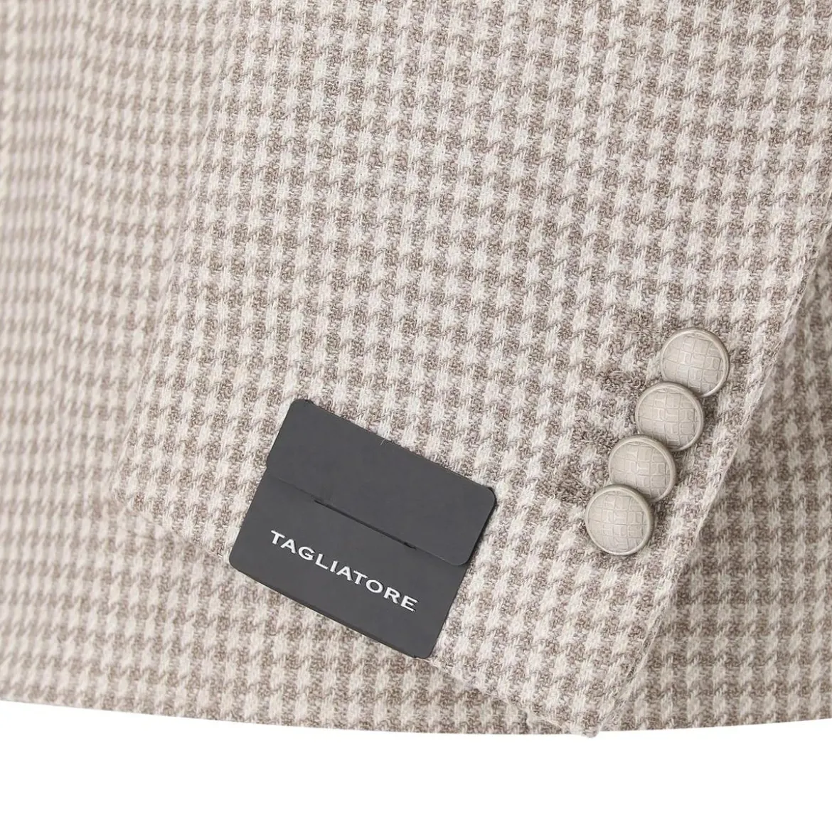 Tagliatore Sakko aus Woll-Seiden-Mix beige Anzugjacke