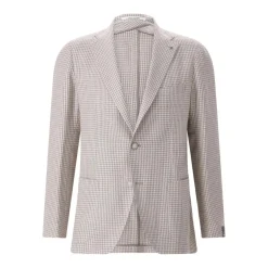 Tagliatore Sakko aus Woll-Seiden-Mix beige Anzugjacke