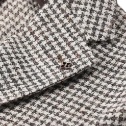 Tagliatore Sakko mit Hahnentrittmuster braun Anzugjacke
