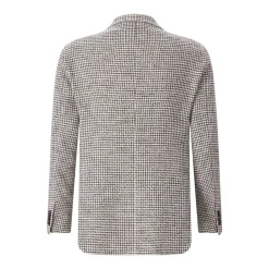 Tagliatore Sakko mit Hahnentrittmuster braun Anzugjacke