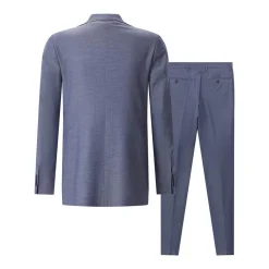 Tagliatore Zweiteiliger Anzug aus Wollmix blau Hosenanzug