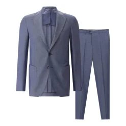 Tagliatore Zweiteiliger Anzug aus Wollmix blau Hosenanzug