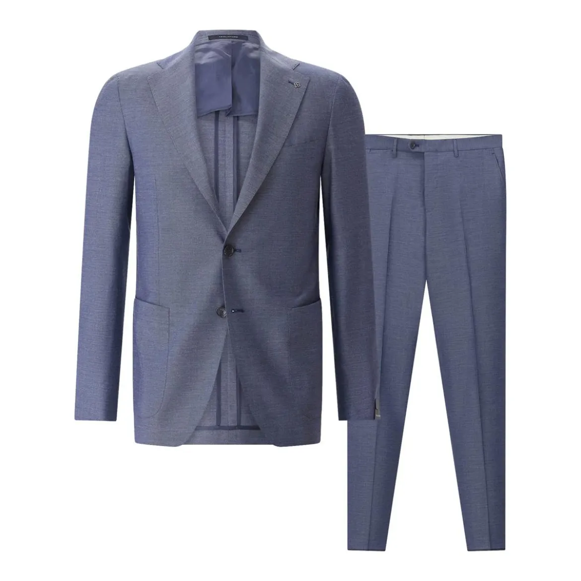 Tagliatore Zweiteiliger Anzug aus Wollmix blau Hosenanzug