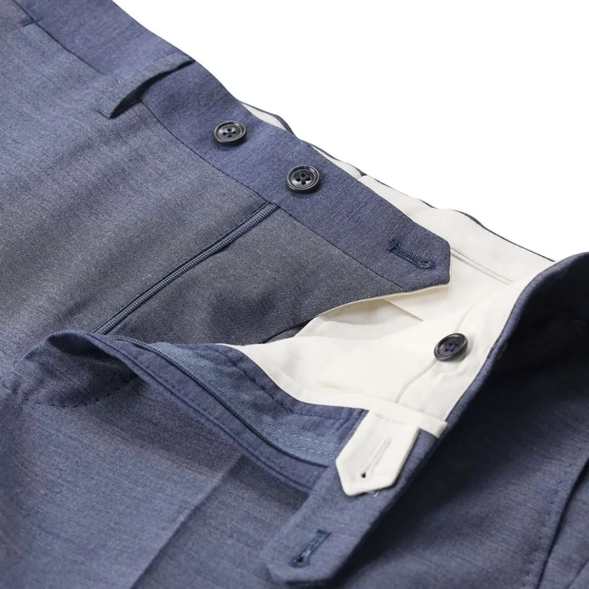 Tagliatore Zweiteiliger Anzug aus Wollmix blau Hosenanzug