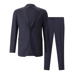 Tagliatore Zweiteiliger Anzug aus Wollmix blau Hosenanzug