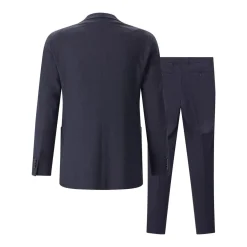 Tagliatore Zweiteiliger Anzug aus Wollmix blau Hosenanzug