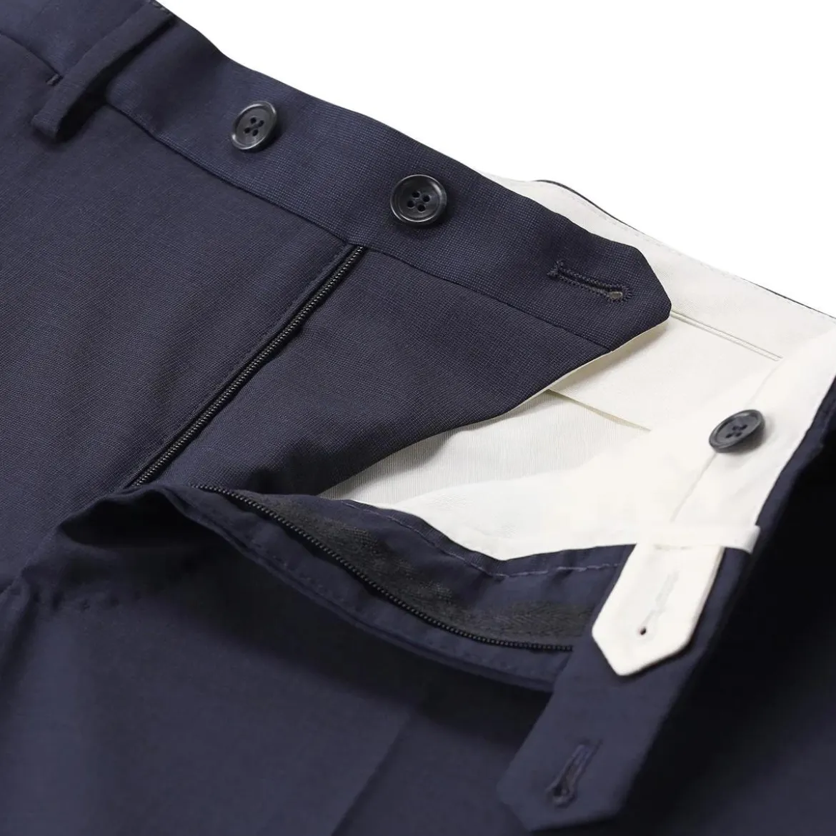Tagliatore Zweiteiliger Anzug aus Wollmix blau Hosenanzug