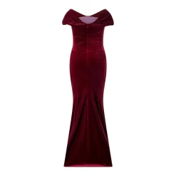 Talbot Runhof Abendkleid aus Samt rot Maxikleid