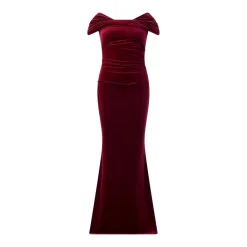 Talbot Runhof Abendkleid aus Samt rot Maxikleid