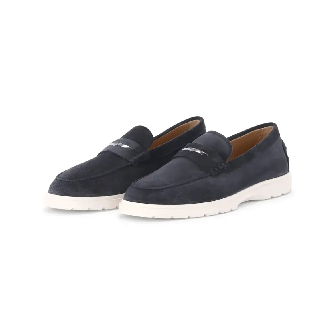 Tod's Loafers aus Veloursleder blau Schnürschuhe