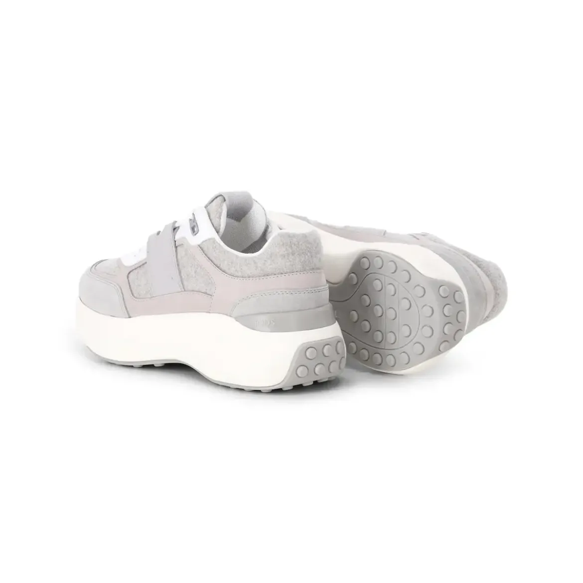 Tod's Sneaker aus Leder grau Schnürschuhe