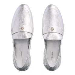 Tory Burch Ballet Loafer Shiny Silver Loafer