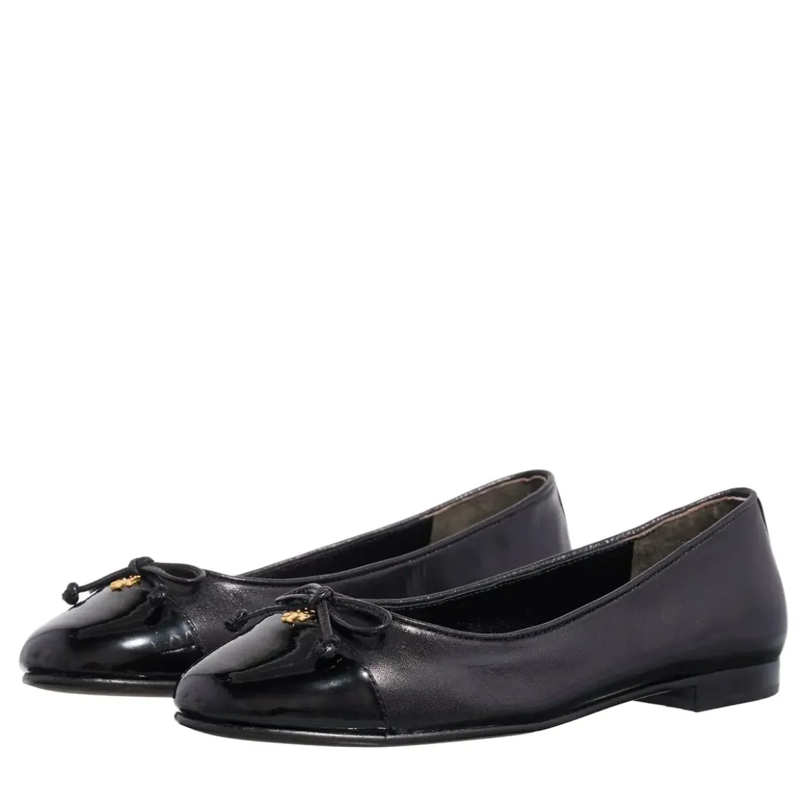 Tory Burch Cap-Toe Ballet Perfect Black/Perfect Black Ballerinas