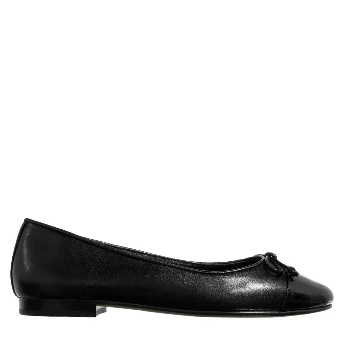Tory Burch Cap-Toe Ballet Perfect Black/Perfect Black Ballerinas