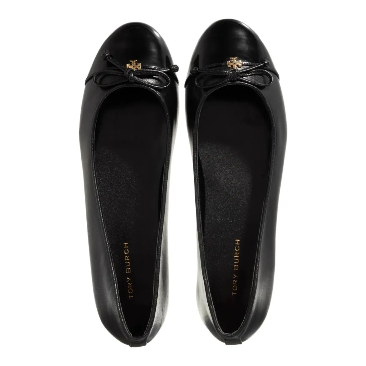 Tory Burch Cap-Toe Ballet Perfect Black/Perfect Black Ballerinas