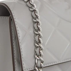 Tory Burch Fleming Small Convertible Shoulder Bag Gray Schultertasche