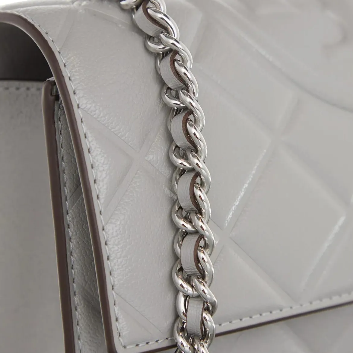 Tory Burch Fleming Small Convertible Shoulder Bag Gray Schultertasche