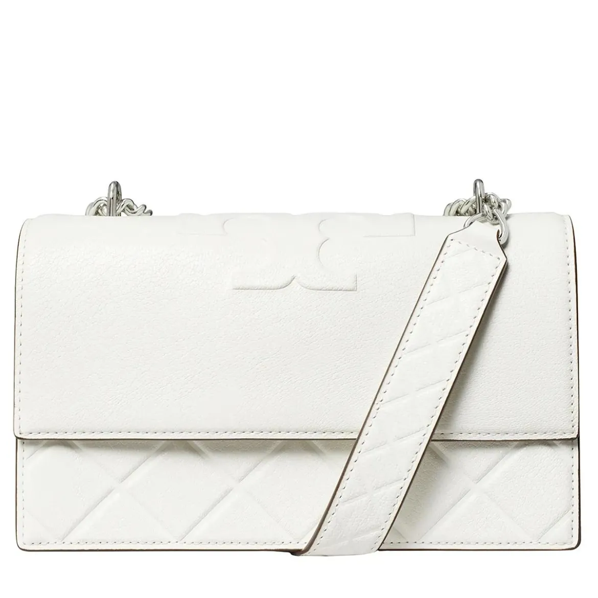 Tory Burch Fleming Small Convertible Shoulder Bag Blanc Crossbody Bag