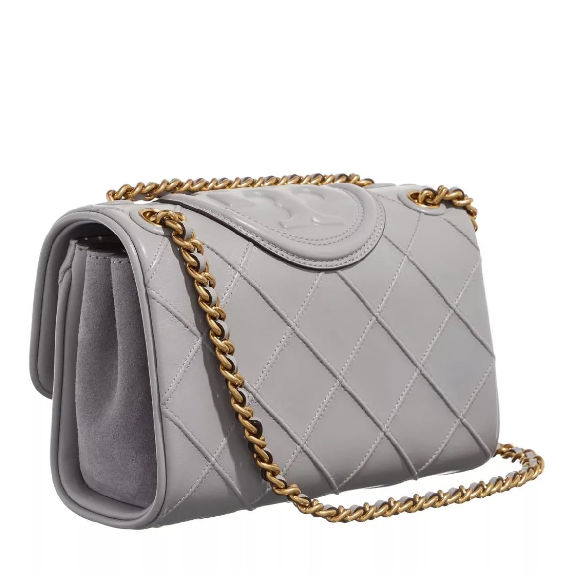 Tory Burch Fleming Soft Small Convertible Shoulder Bag Bay Gray Crossbody Bag