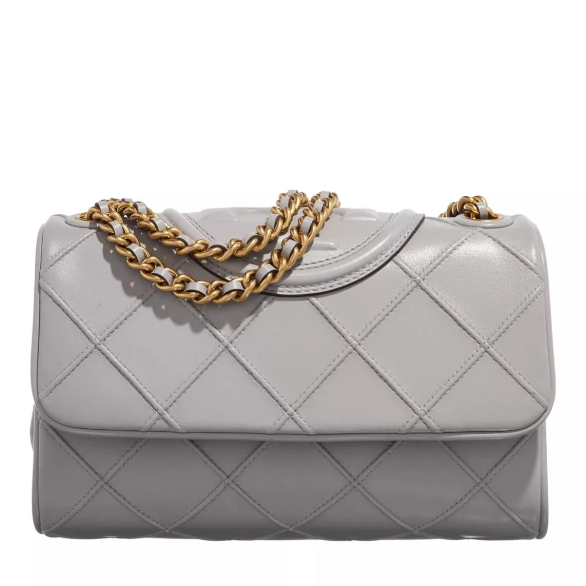 Tory Burch Fleming Soft Small Convertible Shoulder Bag Bay Gray Crossbody Bag