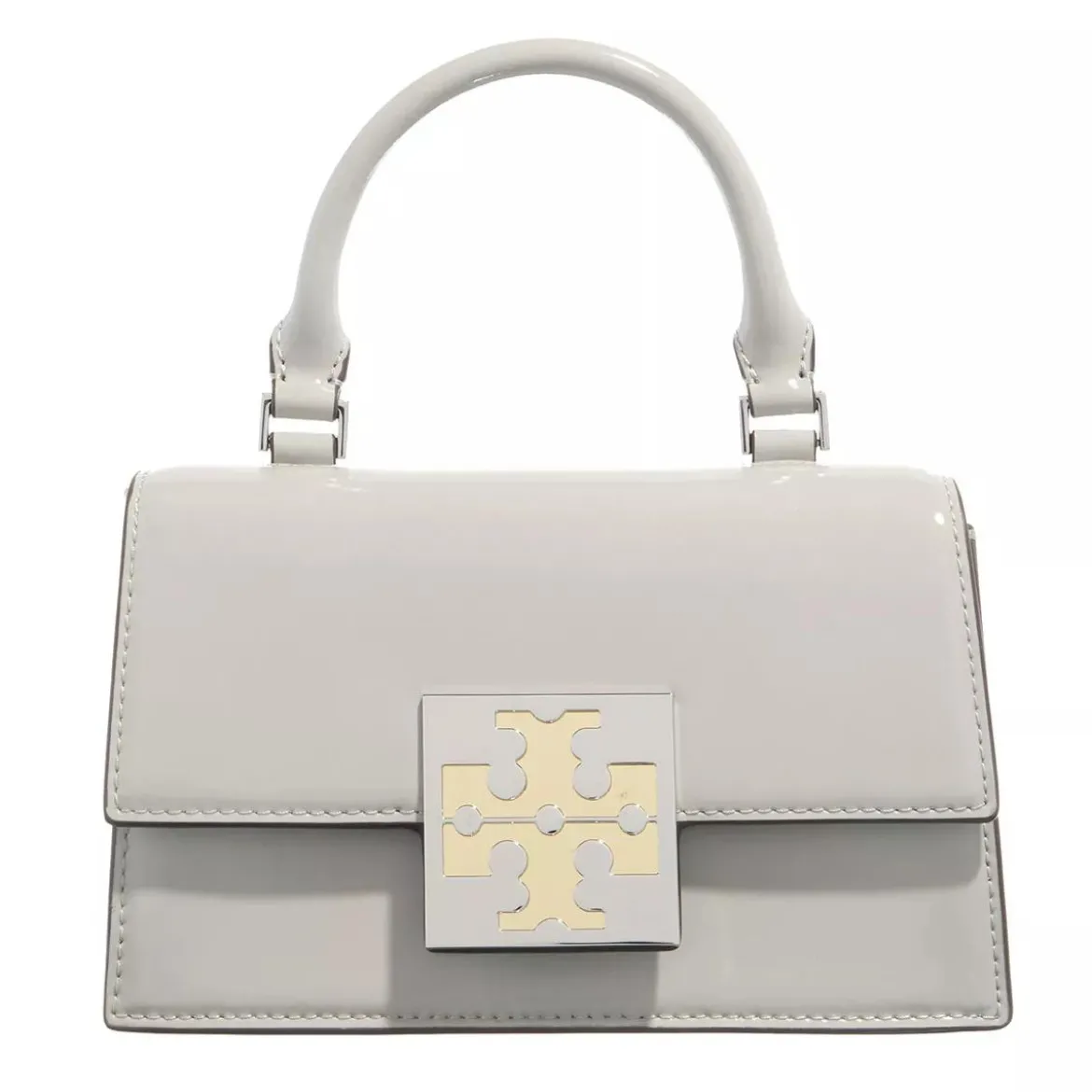Tory Burch Trend Spazzolato Mini Top-Handle Bag Cloud Gray Satchel