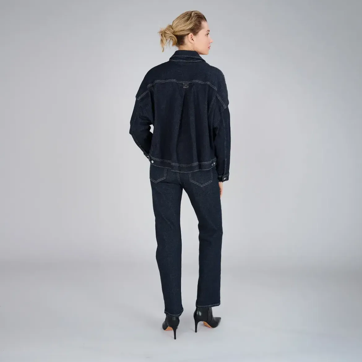 True Religion AMBER JACKET RAW dunkel-blau Jeansjacke