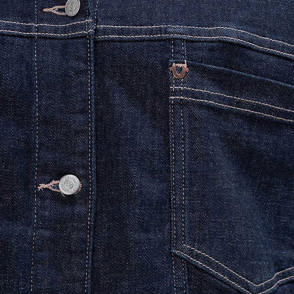 True Religion AMBER JACKET RAW dunkel-blau Jeansjacke