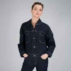 True Religion AMBER JACKET RAW dunkel-blau Jeansjacke