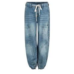 True Religion - Baggy Jogger- Denim-Optik- Weite Silhouette-blau Jeans