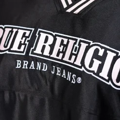 True Religion - Besticktes Longshirt- Wird als Kleid getragen- schwarz Maxikleid
