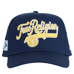 True Religion - Cap mit Collgege-Spirit- Markater Schriftzug au blau Hut
