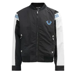 True Religion - Chopper Jacke- Gestickte und bedruckte Logos-multicolor Daunenjacke