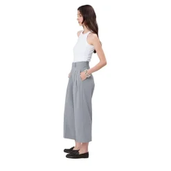 True Religion - Engwerdenes, verkürztes Bein- Bund- und Bügelfa grau Hose