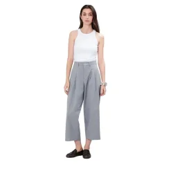 True Religion - Engwerdenes, verkürztes Bein- Bund- und Bügelfa grau Hose