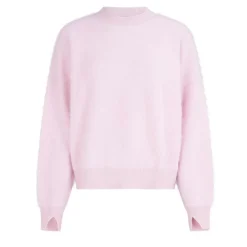 True Religion - Gerader Schnitt- Logo-Stickerei- Rundhalsaussc rosa Pullover