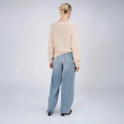 True Religion - Gerader Schnitt- Rippbündchen an den Ärmeln- Ü beige
