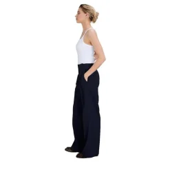 True Religion - Gerades Bein- Buntfalte- Bügelfalte- Unifarbe blau Hose