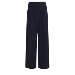 True Religion - Gerades Bein- Buntfalte- Bügelfalte- Unifarbe blau Hose