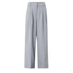 True Religion - Gerades Bein- Buntfalte- Bügelfalte- Unifarbe grau Hose