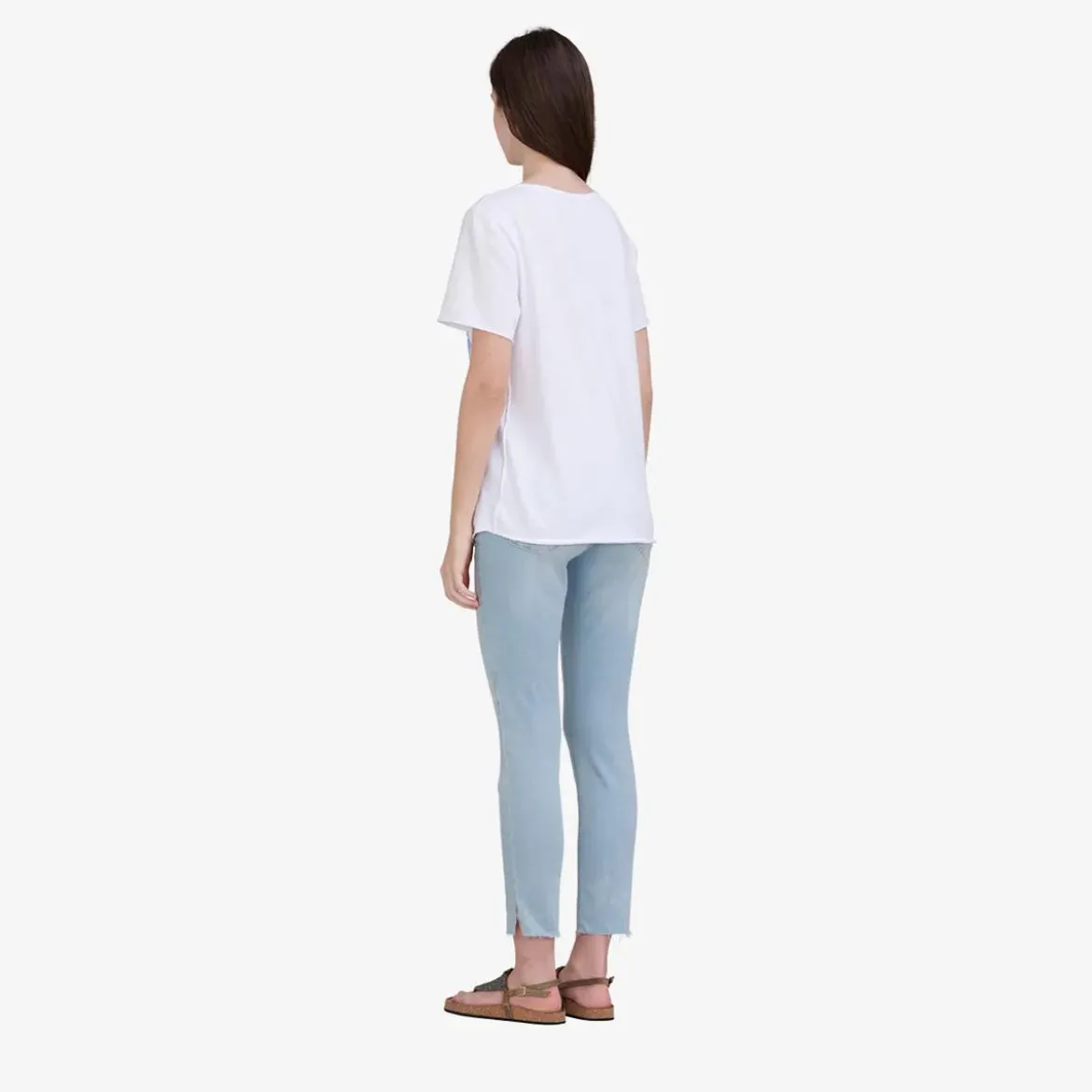 True Religion Jeans HALLE Crop Slit blau Jeans