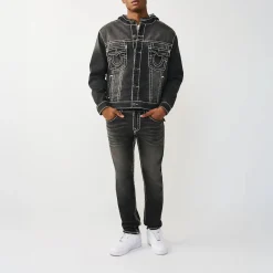 True Religion Jeansjacke schwarz Jeansjacke