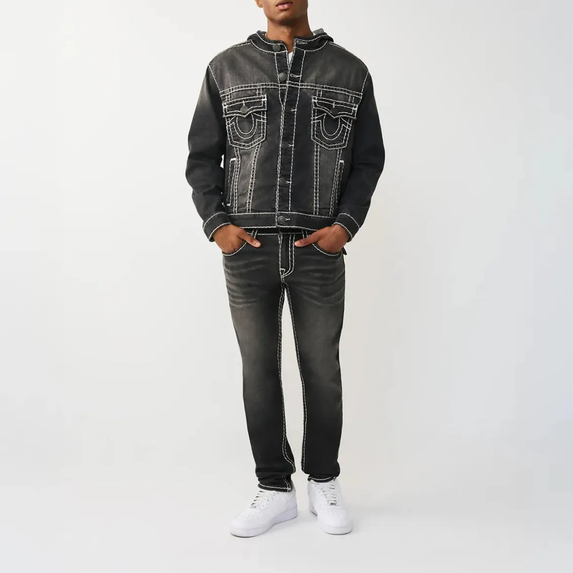 True Religion Jeansjacke schwarz Jeansjacke