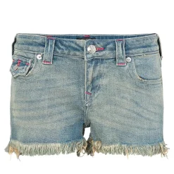 True Religion - Jeansshorts- Used-Optik- Tiefsitzender Bund-hell-blau Jeansshorts