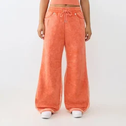True Religion - Jogginghose- Entspannte Silhouette- Geschwunde orange Jogginghose